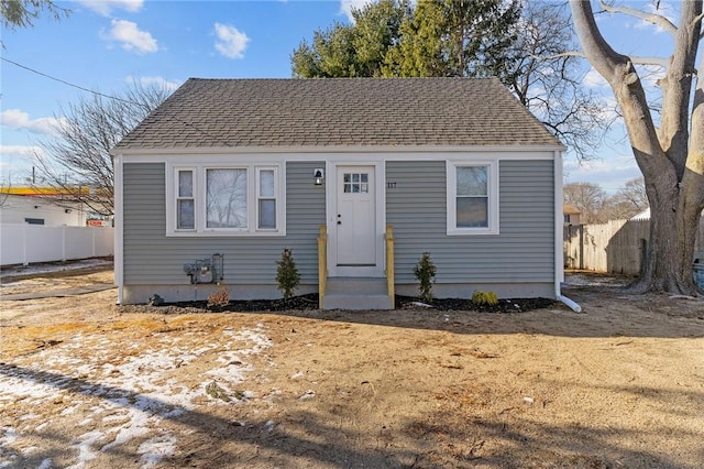 view of bungalow-style home