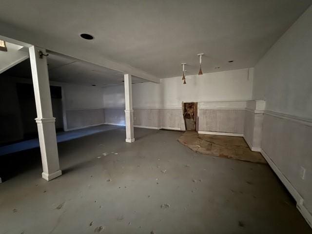 view of basement