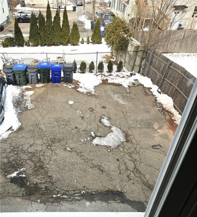 view of snowy yard