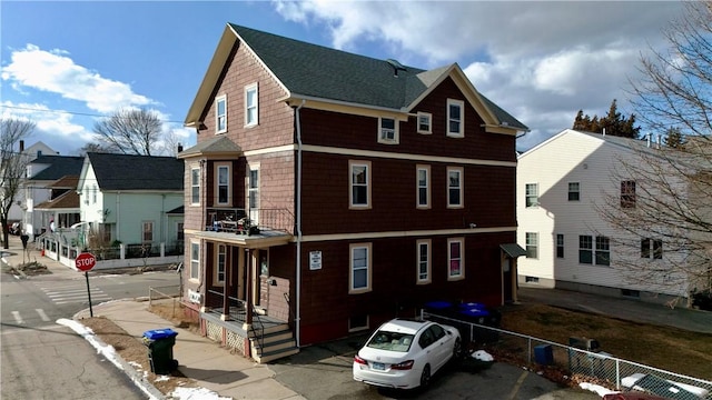 exterior space with a balcony