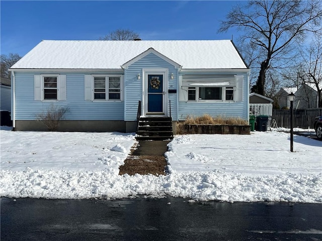 view of front of house featuring central AC unit