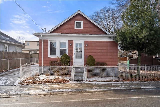 view of bungalow-style home