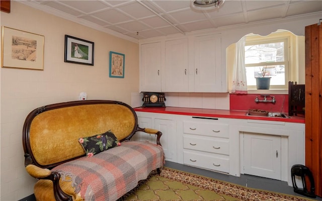 sitting room with sink