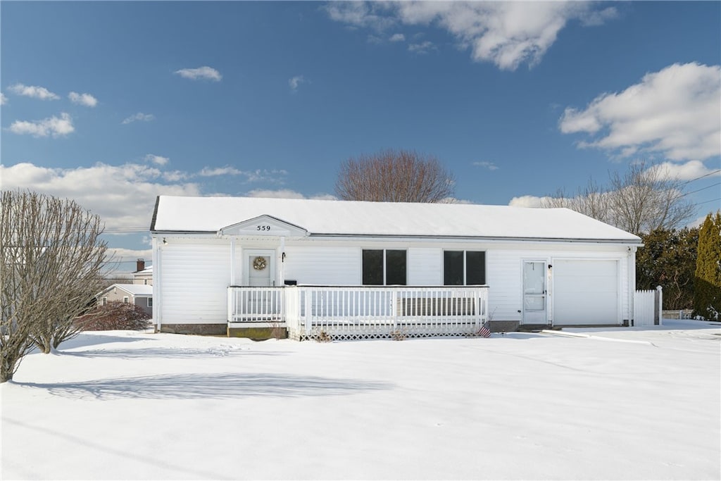 ranch-style house with a garage