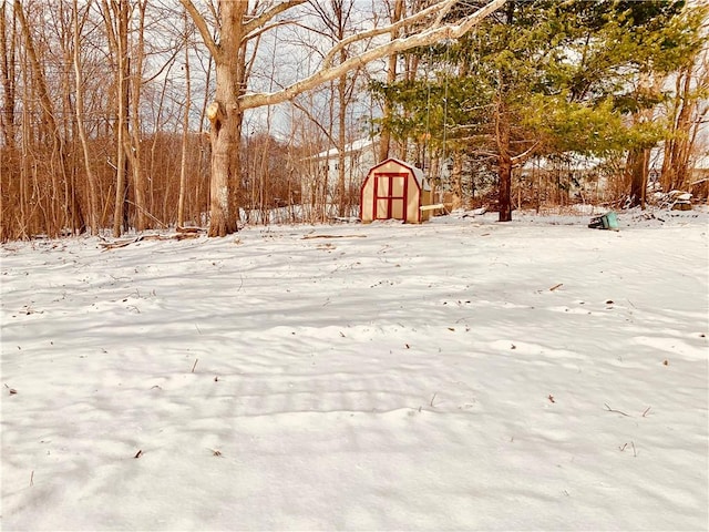 view of snowy yard