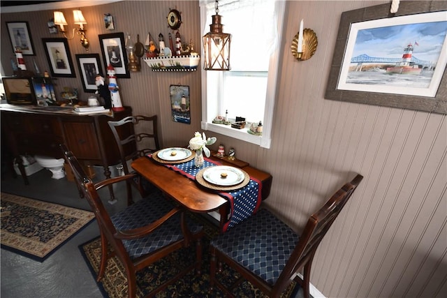 view of dining room