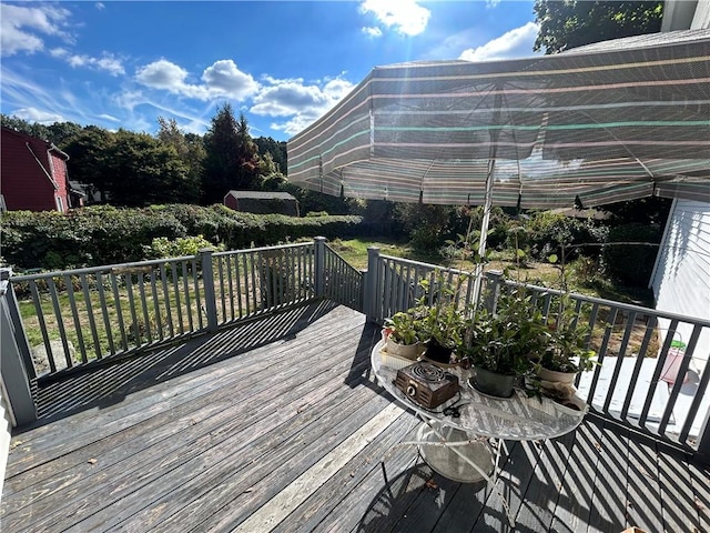 view of wooden deck