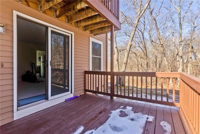 view of wooden deck