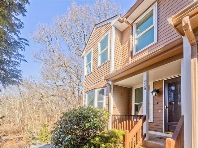 exterior space with covered porch