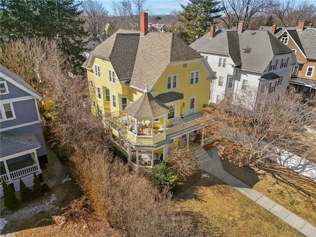 birds eye view of property featuring a residential view