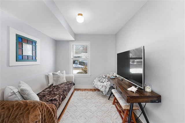 interior space with wood finished floors