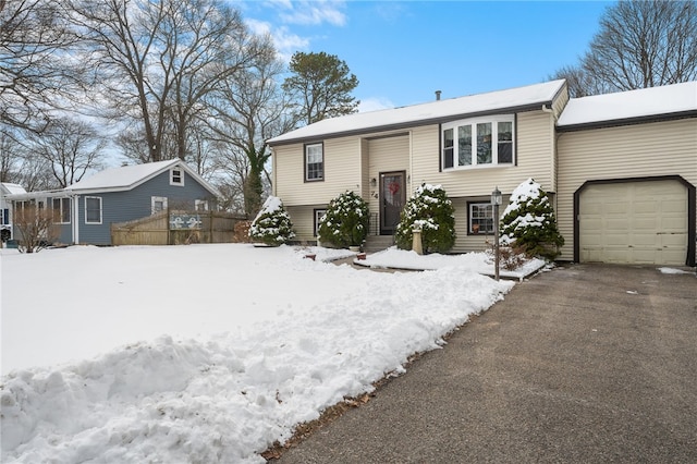 split foyer home with a garage