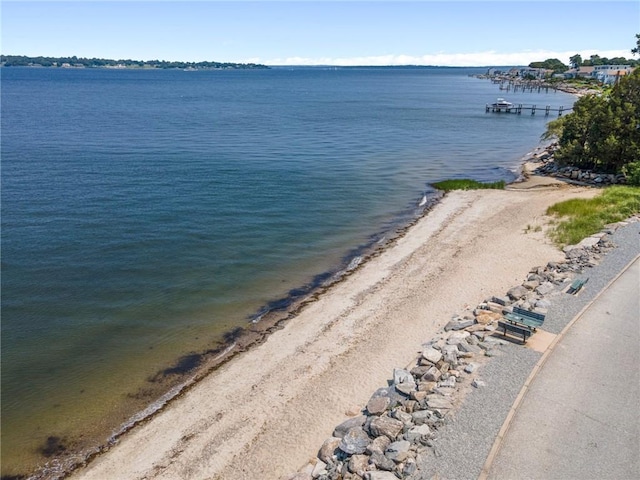 water view with a beach view