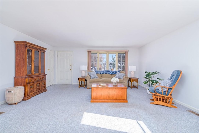 view of carpeted living room