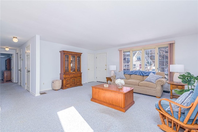 view of carpeted living room