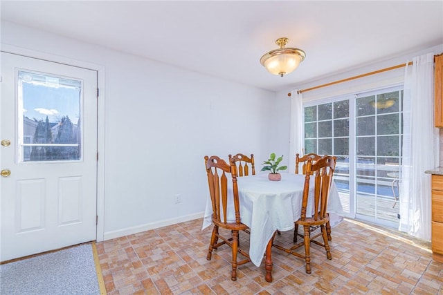 view of dining area