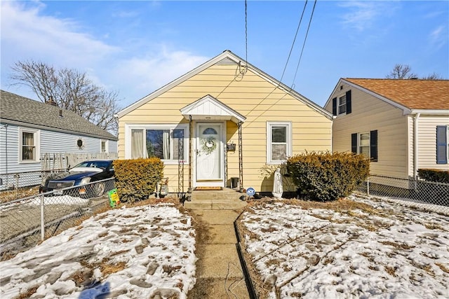 view of bungalow-style home