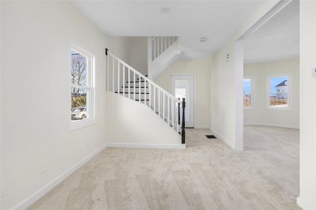 stairway with carpet