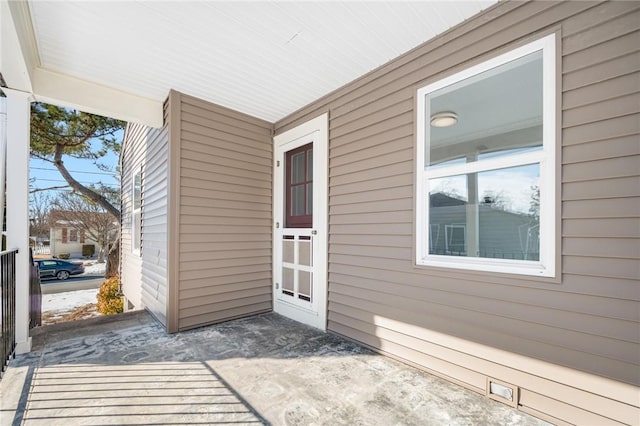 view of doorway to property