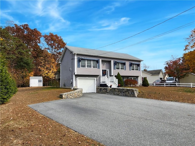 split foyer home with a garage