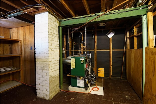 utility room featuring a heating unit