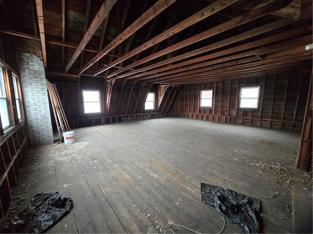 view of attic