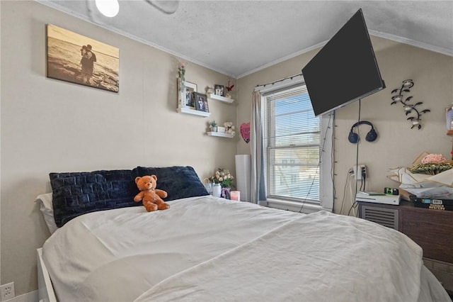 bedroom featuring ornamental molding