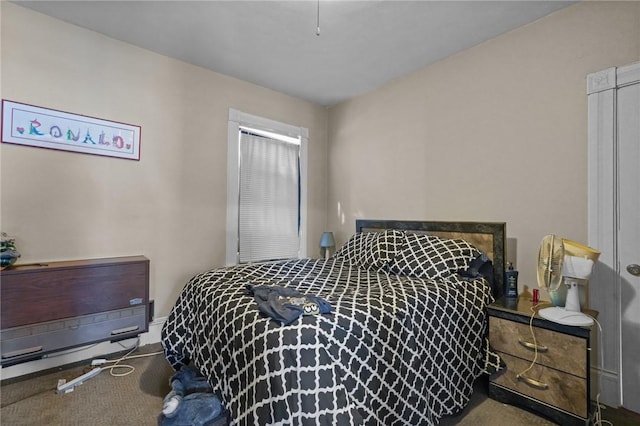 view of carpeted bedroom