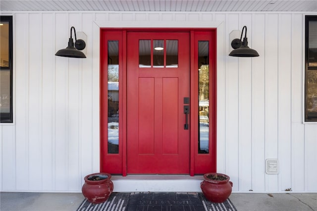 view of doorway to property