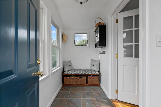 mudroom with baseboards