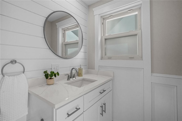 bathroom featuring vanity