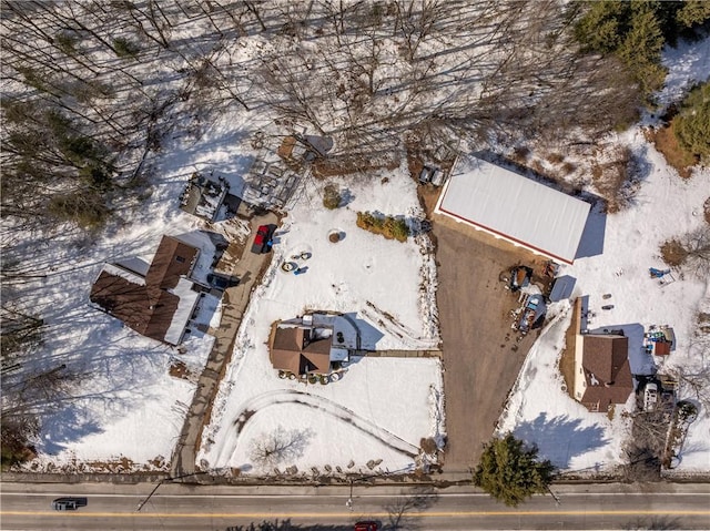 view of snowy aerial view