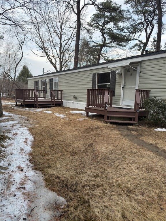 exterior space with a deck