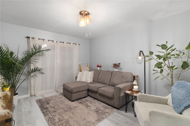 living room featuring wood finished floors