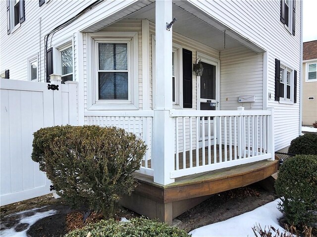 view of side of property with fence