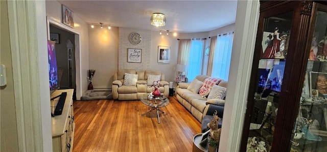 living room featuring wood finished floors