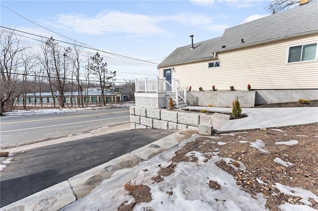 view of yard featuring stairs