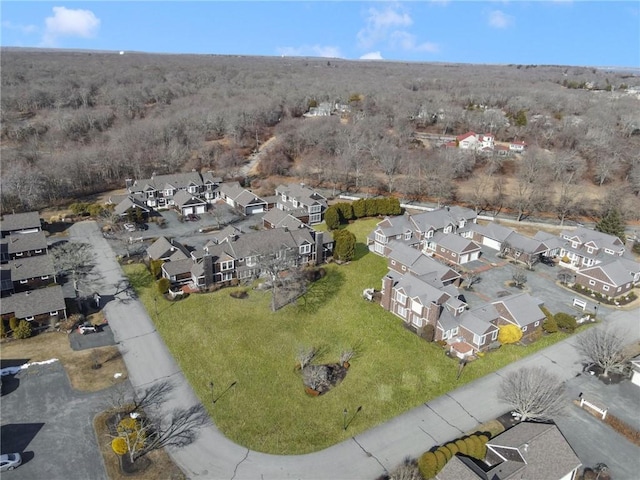 bird's eye view with a residential view