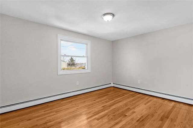 empty room with light wood-style floors