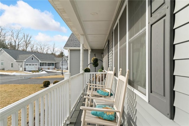 balcony featuring a residential view