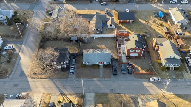 bird's eye view with a residential view