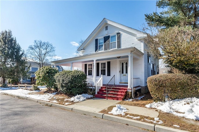 view of front of house featuring covered porch