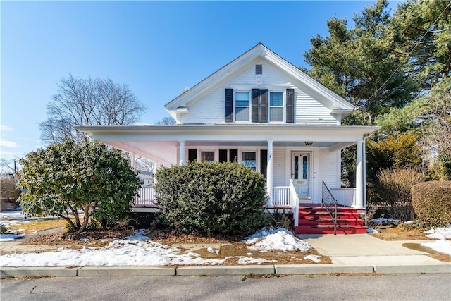 view of front of house with a porch