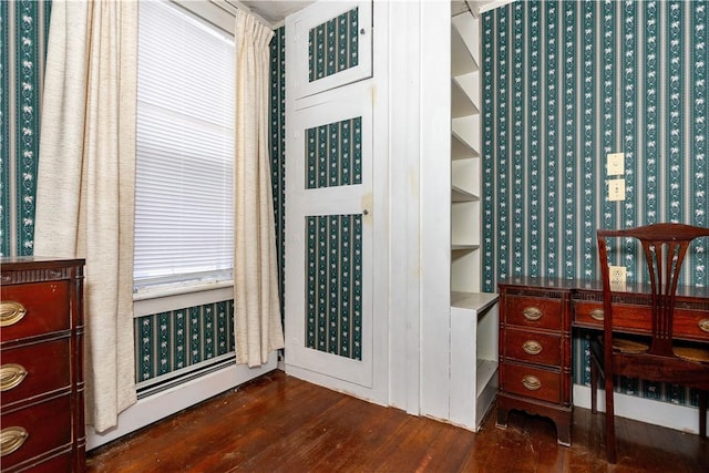 interior space with wood finished floors