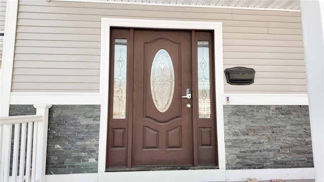 view of doorway to property