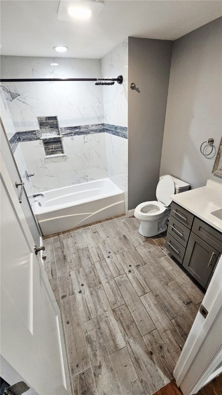 51 Spring St, Pawtucket, RI 02860 - bathroom featuring wood finished floors, vanity, and  shower combination