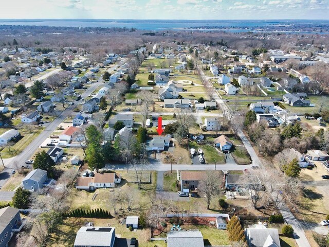 drone / aerial view with a residential view