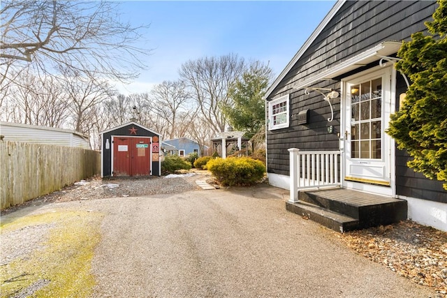 exterior space featuring driveway