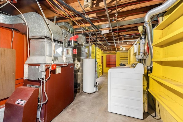 utility room with washer / dryer and gas water heater