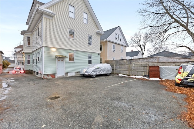 107 Lenox Ave, Providence, RI 02907 - rear view of property with fence
